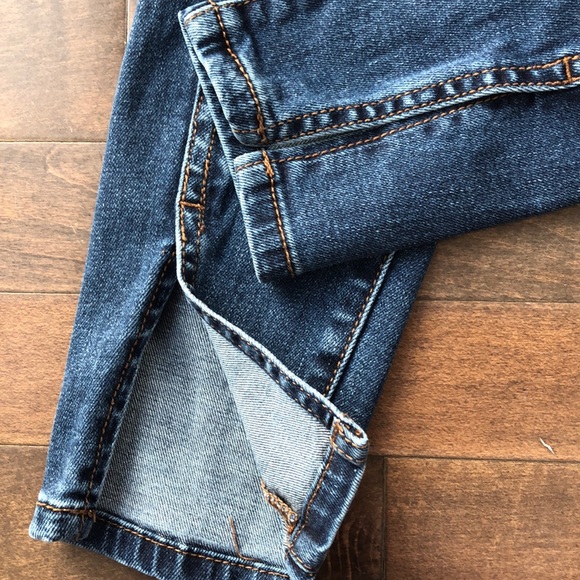 Anthropologie Blue Mid-Rise Skinny Jeans Slit Hem Size 26 - Picture 5 of 14